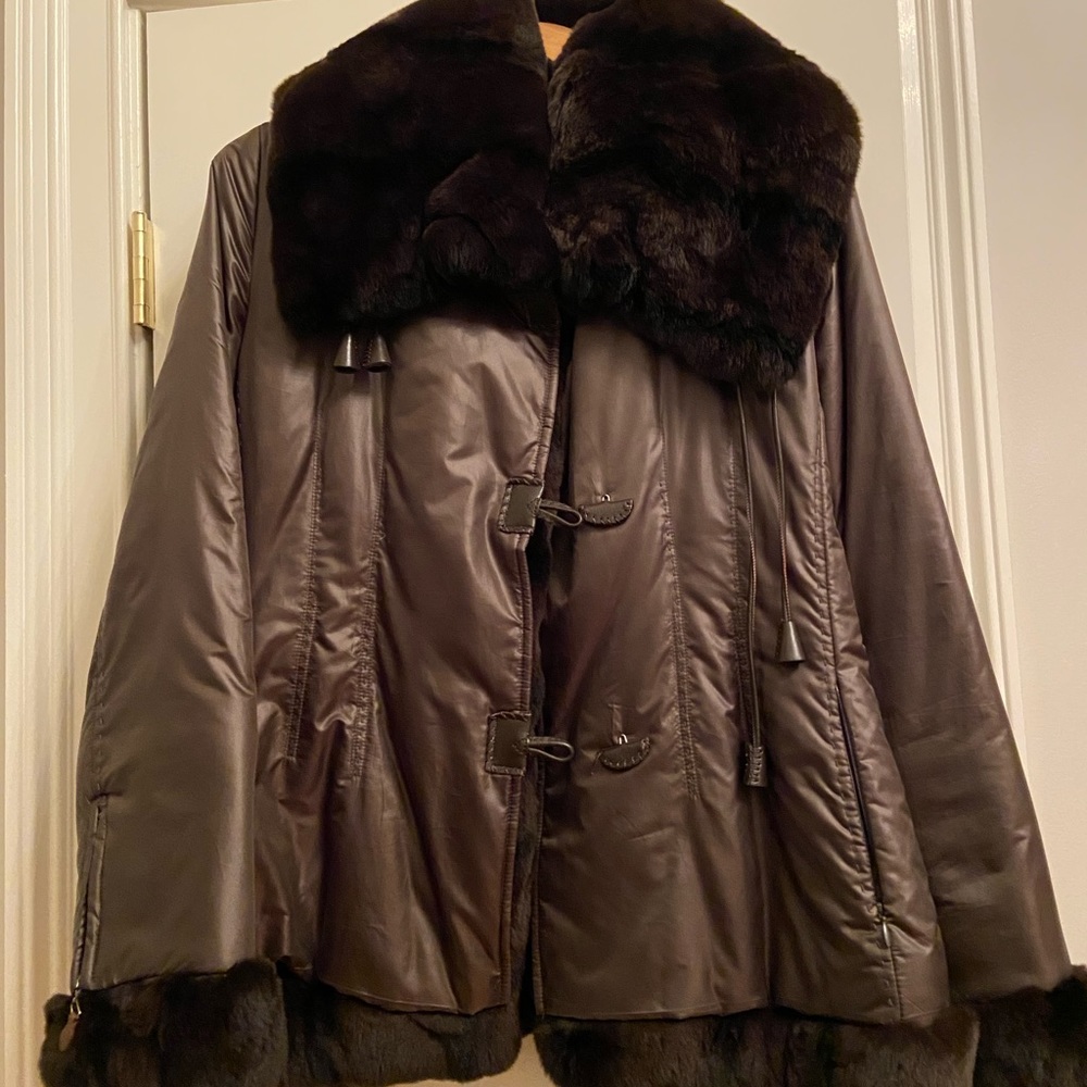 Rabbit And Nylon Jacket/Lining Removable - image 1
